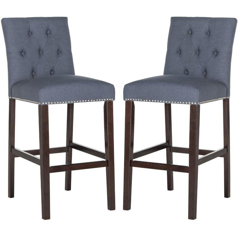 Norah Bar Stool (Set of 2) - FOX6210 - Navy - Safavieh Couture