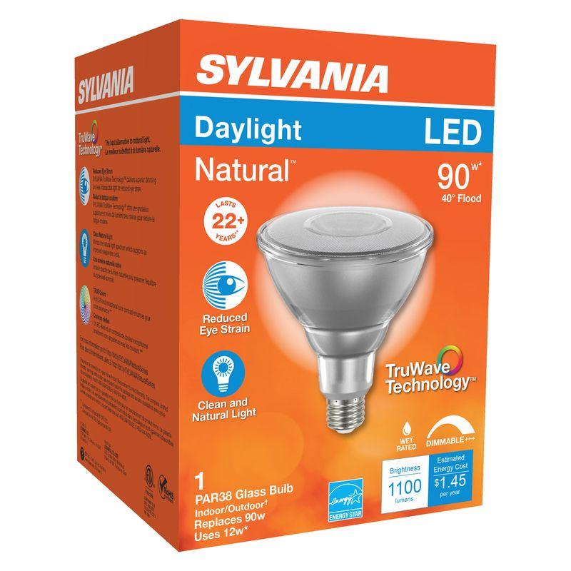 Sylvania Natural PAR38 E26 Dimmable LED Floodlight Bulb Daylight