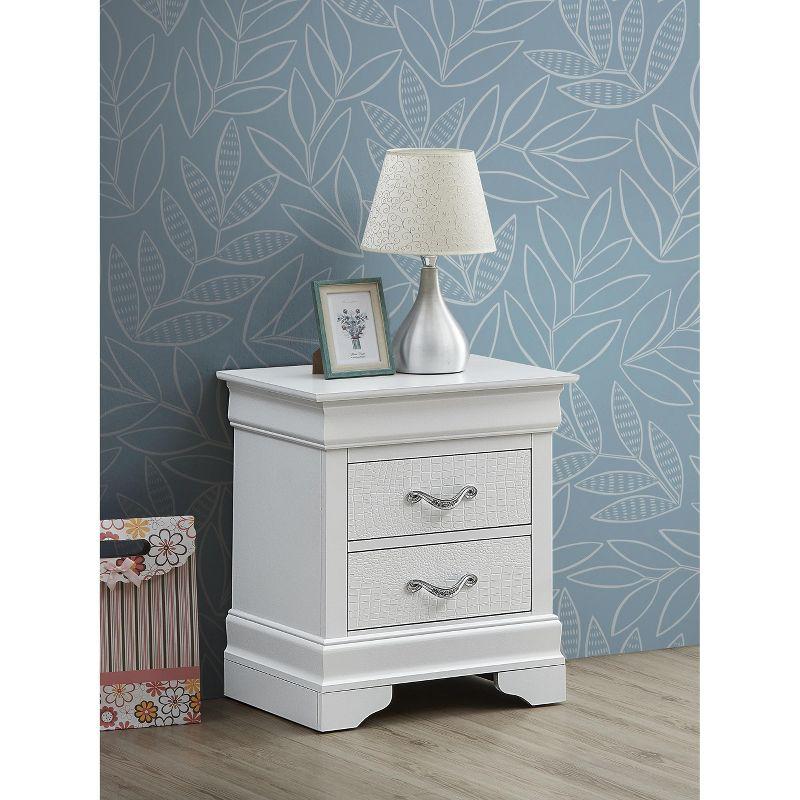 Passion Furniture Lorana 2-Drawer Nightstand (24 in. H x 21 in. W x 16 in. D)