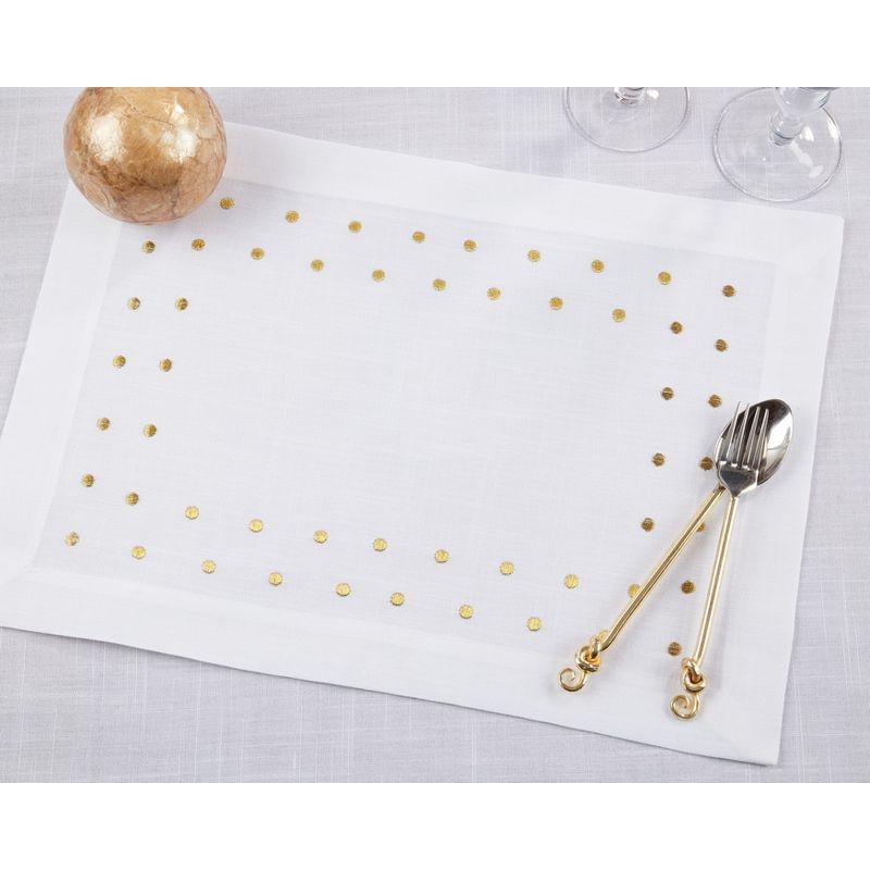 Saro Lifestyle Stylish Polka Dot Placemat (Set of 4),