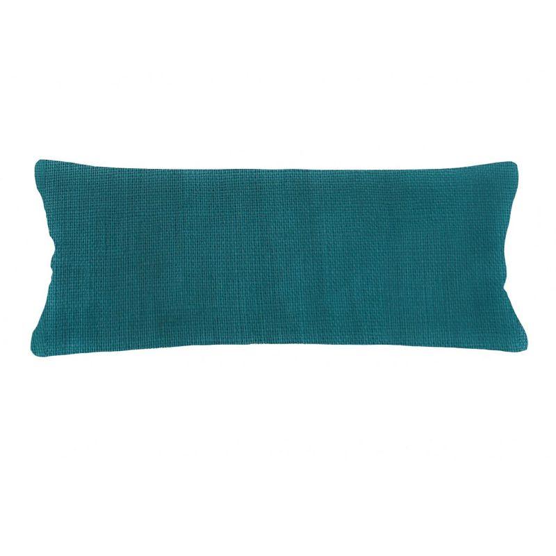 Peacock Blue 14x40 Linen Down Throw Pillow