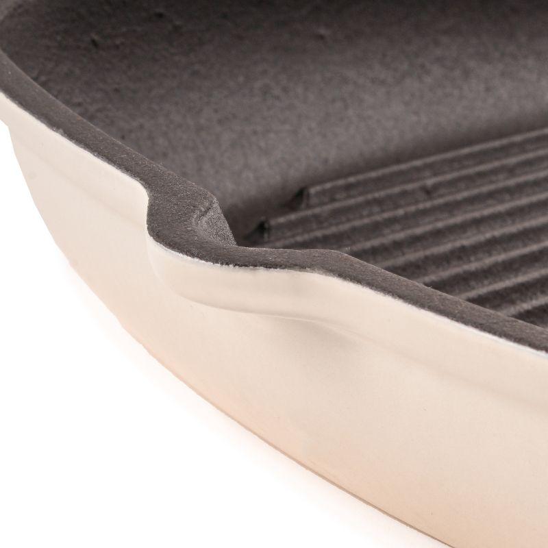 Neo 11" Cast Iron Square Grill Pan, Meringue