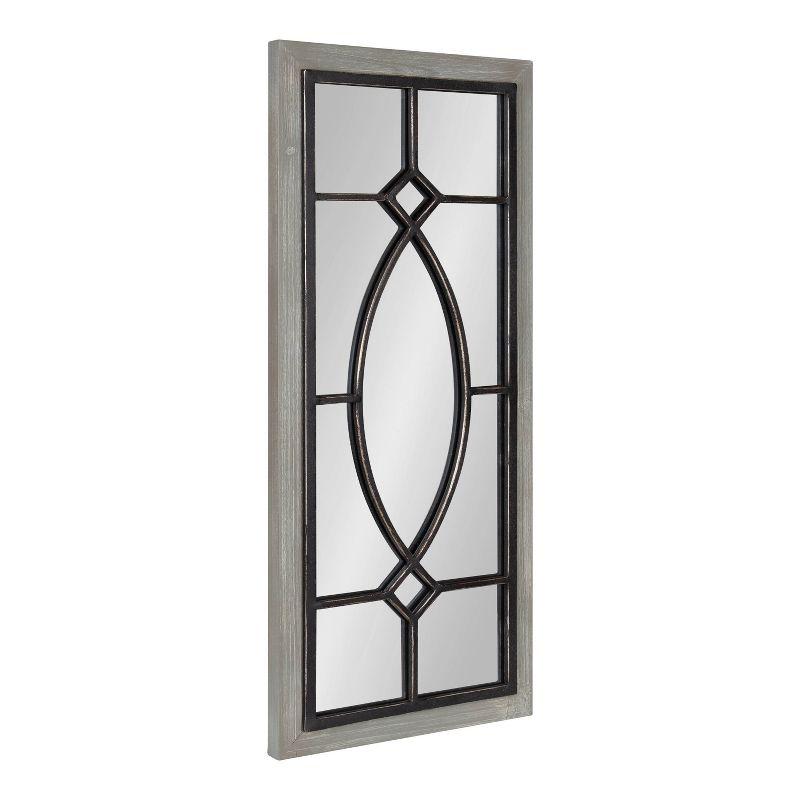 Bakersfield Gray Wood Framed Farmhouse Wall Mirror