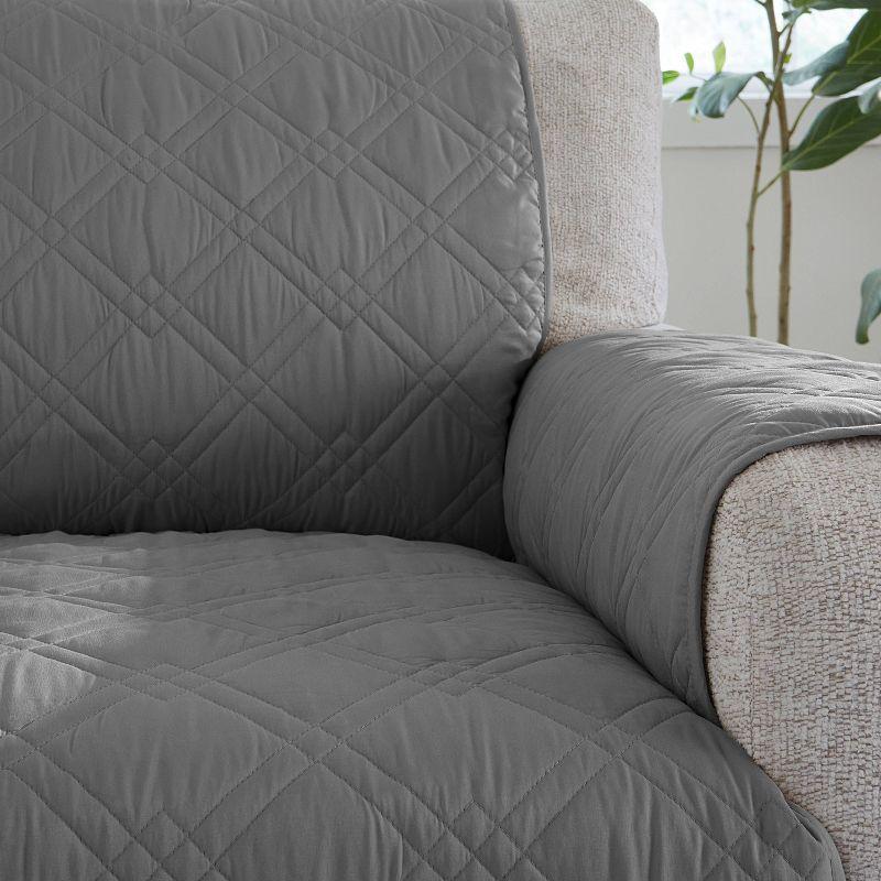 Sure Fit Polyester Box Cushion Sofa Slipcover