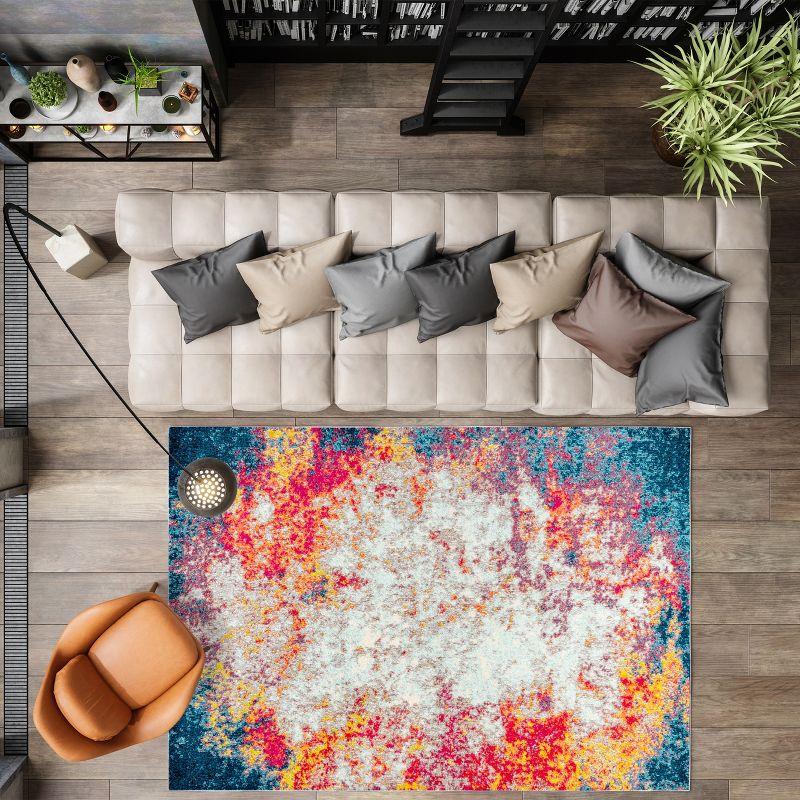 Contemporary POP Modern Abstract Vintage Waterfall Area Rug - JONATHAN Y