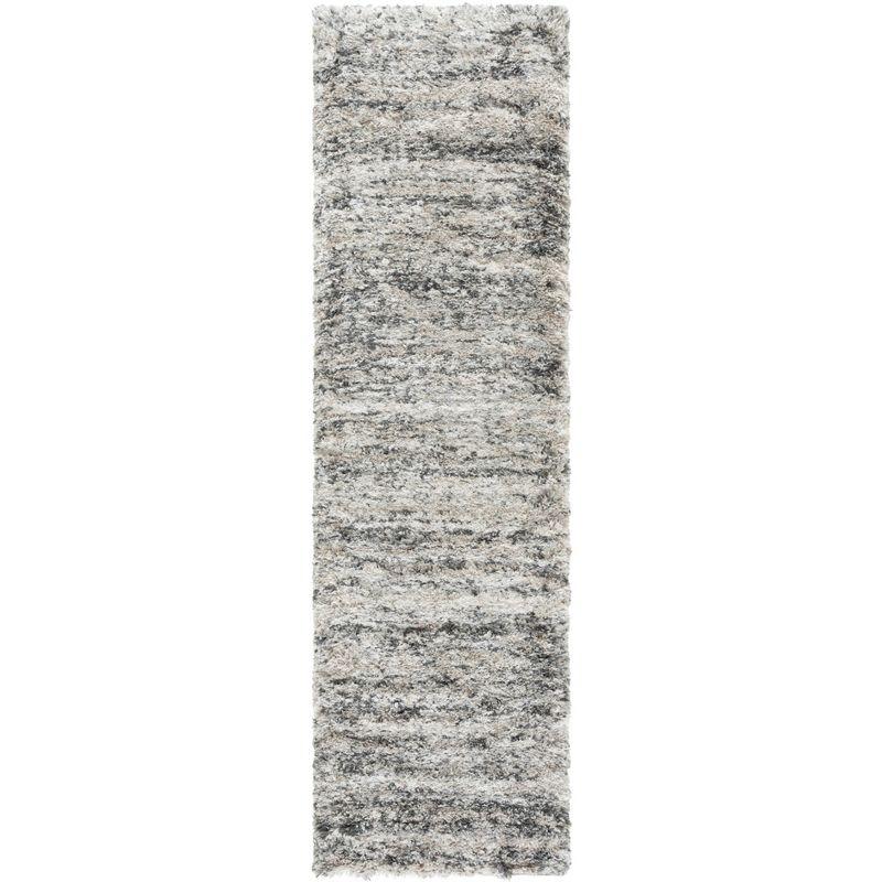 Iceland Shag ISG519 Power Loomed Runner Rug - Cream/Grey - 2'x8' - Safavieh