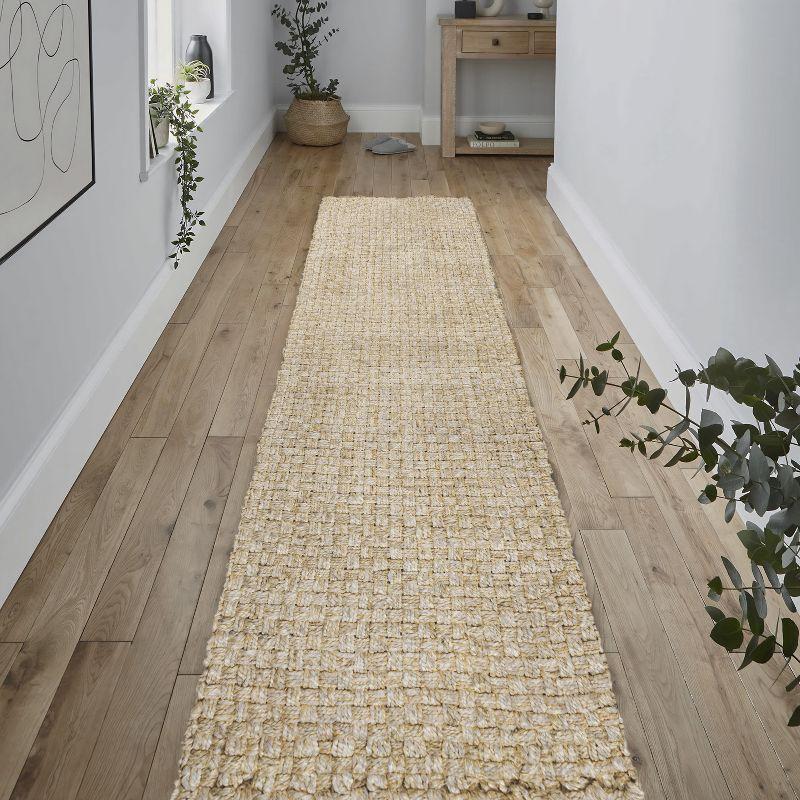 JONATHAN Y Estera Hand Woven Boucle Chunky Jute Ivory 2 ft. x 8 ft. Runner Rug