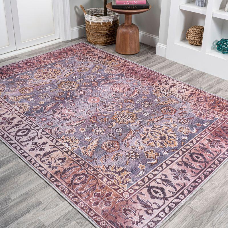 Victoria Ornate Persian All-Over Machine-Washable Area Rug - JONATHAN Y