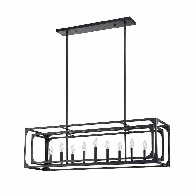 Z-Lite Easton 9 - Light Island Pendant Light in  Matte Black