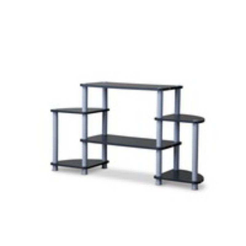 Orbit Black and Silver Neo-Space-Age 3-Tier TV Stand