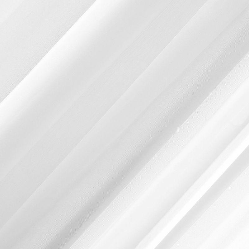 84"x59" Emily Sheer Voile Grommet Top Curtain Panel White - No. 918: Sheer Curtain Panels, Indoor Use, Machine Washable