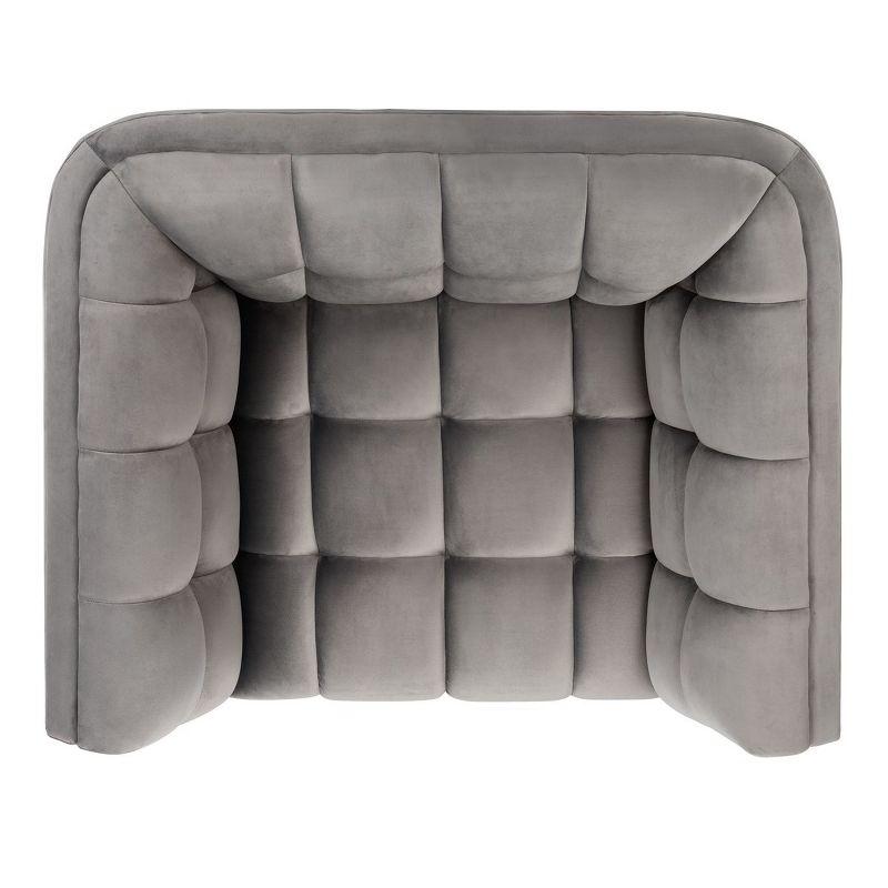 Onyx Mid-Century Tufted Club Chair - Dark Gray - Safavieh