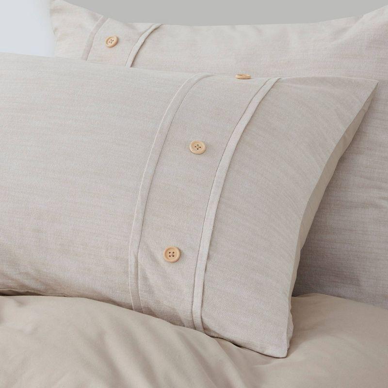 Modern Farmhouse King/Cal King Organic Cotton Comforter Set