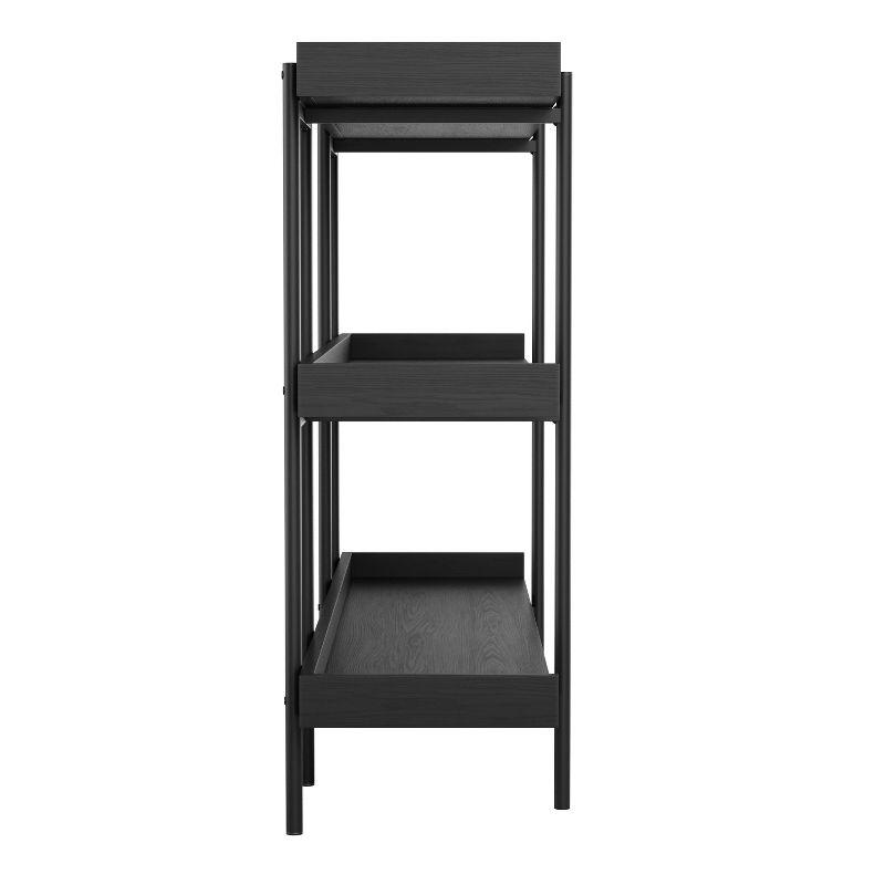 Martha Stewart Raines Martha Stewart Emmett 3 Shelf Storage Display Unit Bookcase with Metal Frame