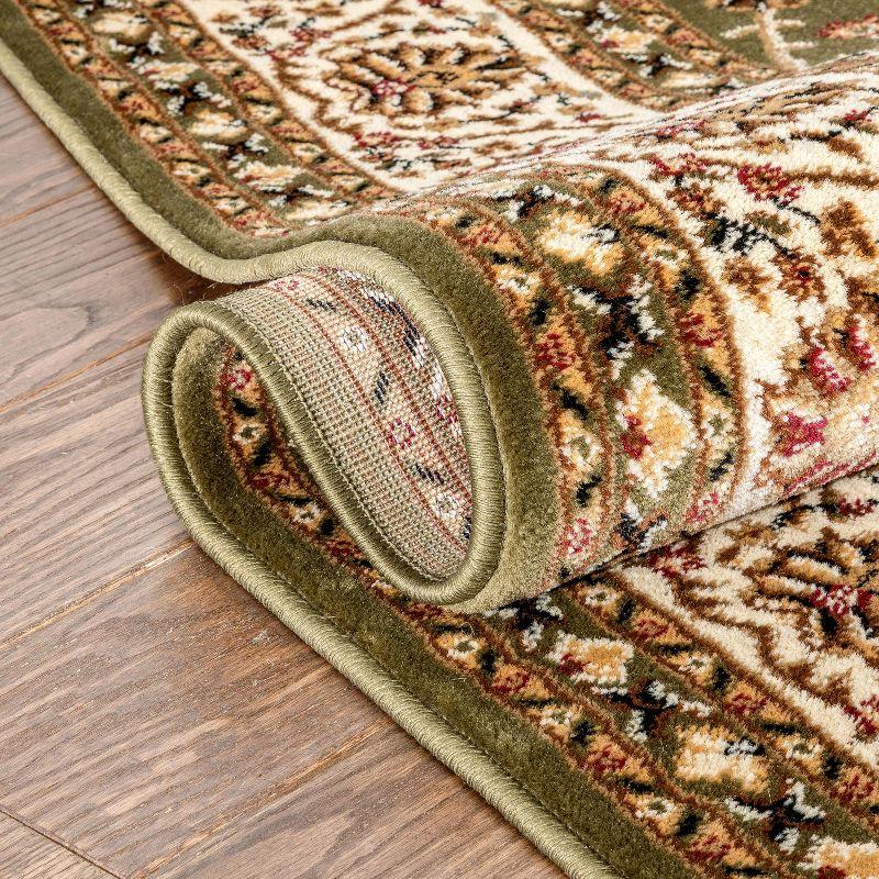Noble Sarouk Green Persian Floral Oriental Formal Traditional Area Rug 7x10 ( 6'7" x 9'6" ) Modern Contemporary Transitional Soft Rug