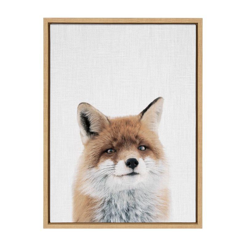 18" x 24" Sylvie Fox Color Framed Canvas by Simon Te of Tai Prints - Kate & Laurel All Things Decor