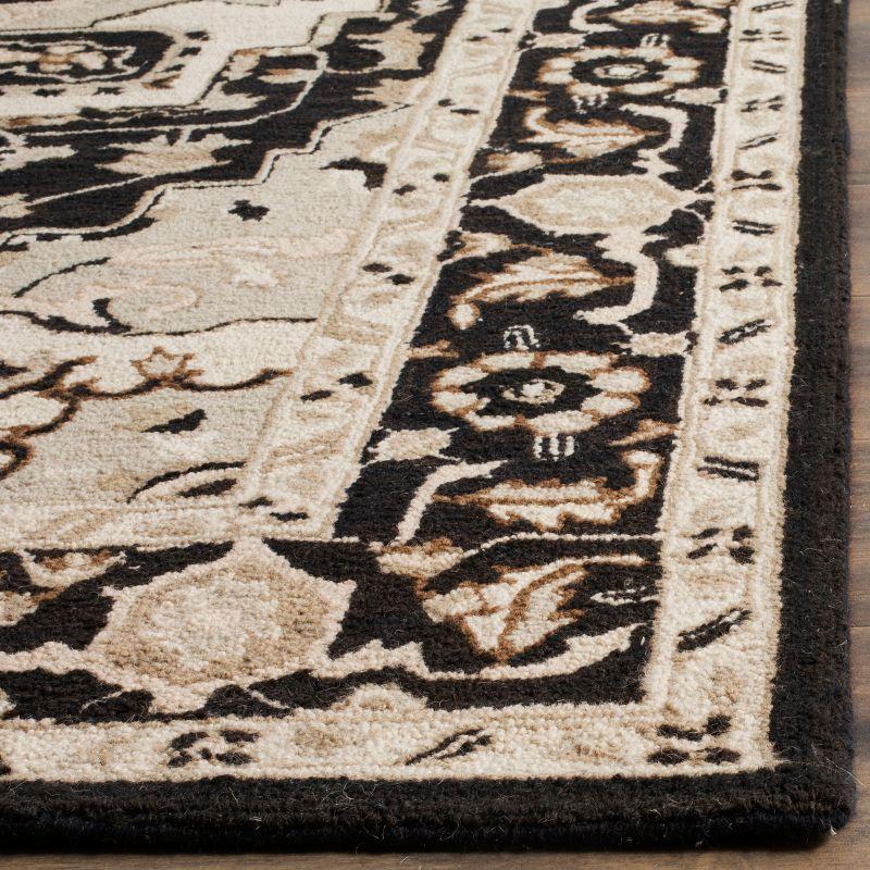 Chelsea HK709 Hand Hooked Area Rug - Black/Natural - 6'x9' - Safavieh.