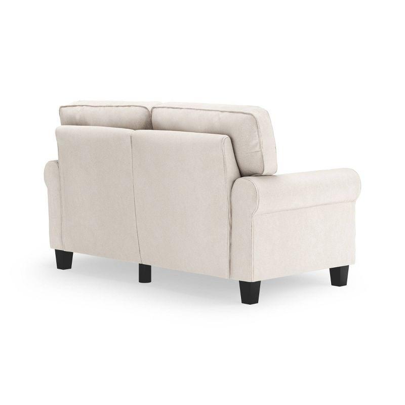 Serta Copenhagen 61" Rolled Arm Sofa, Easy Care Fabric, Soft Pillow Back, Pocket Coil Seat Cushions