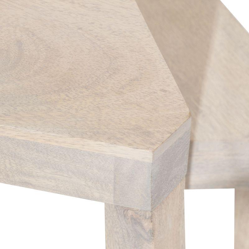 Kate and Laurel Talcott Triangle Wood Nesting Table, 2 Piece, White