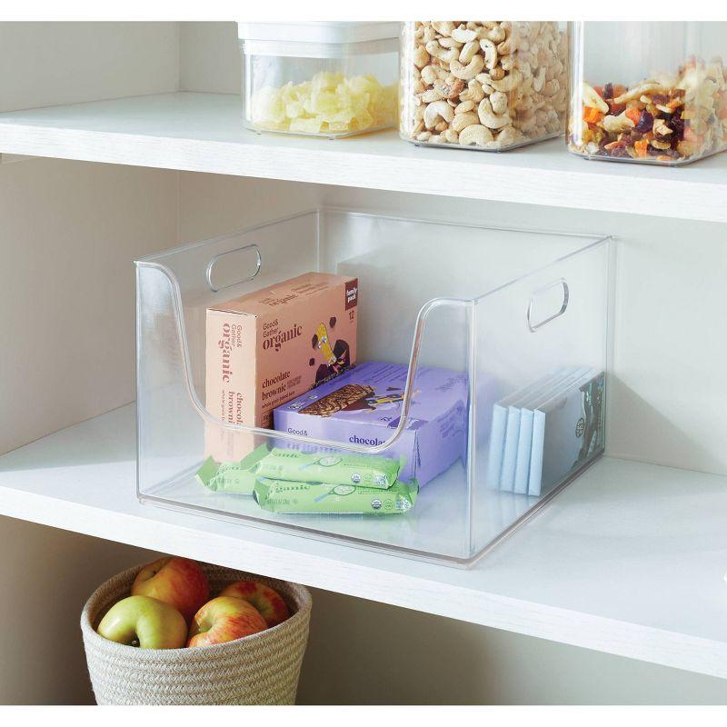12" x 12" x 8" All Purpose Open Front Storage Bin - Brightroom™: Clear Acrylic Organizer, Stackable PETG Plastic