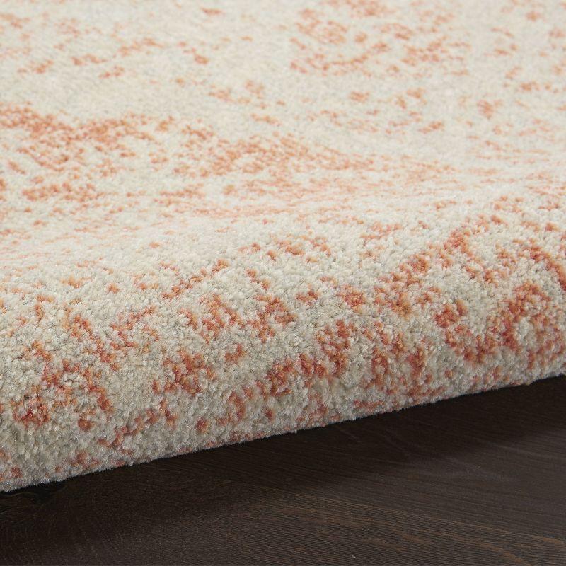 Nourison Tranquil Vintage Persian Center Medallion Area Rug Ivory Pink 5'3" x 7'3"