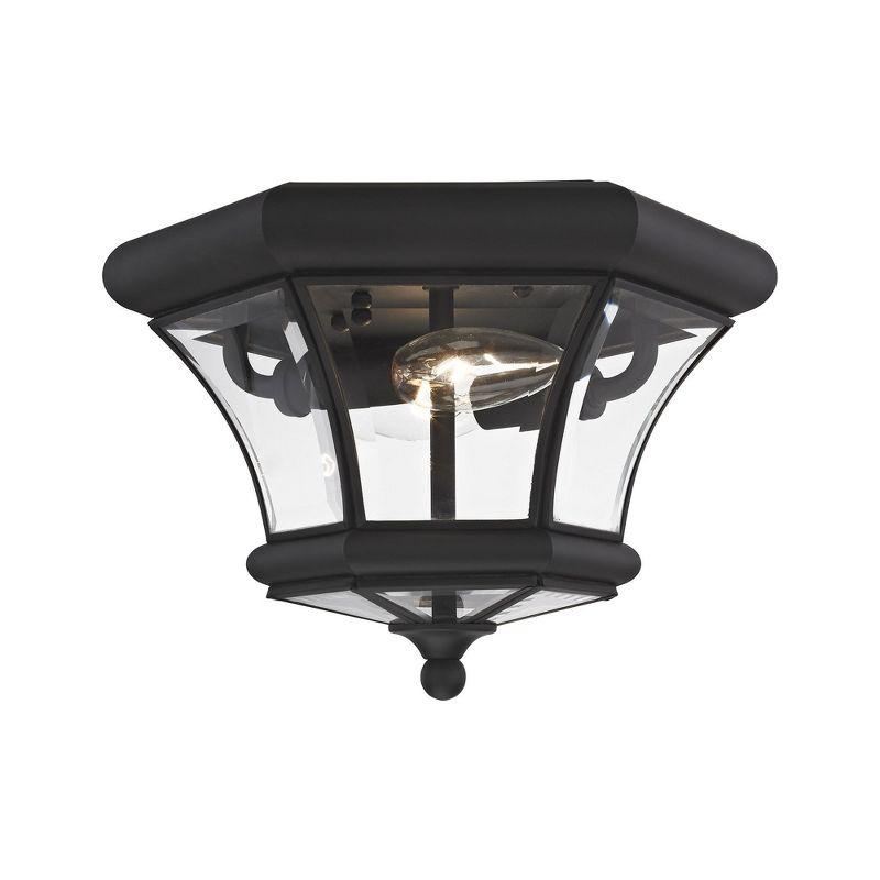Livex Lighting Monterey/Georgetown 2 - Light Flush Mount in  Black