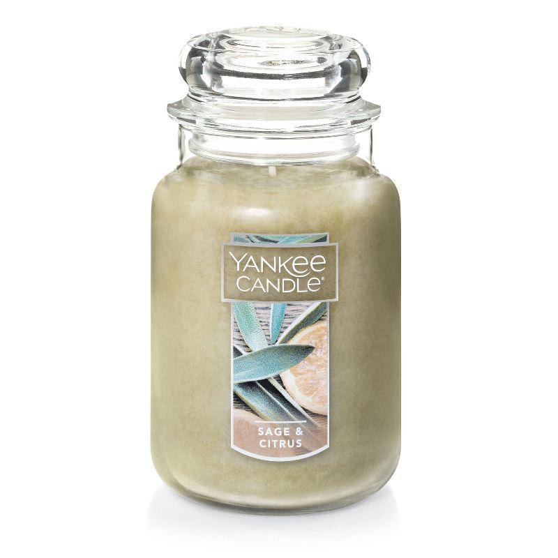 22oz Gray Sage & Citrus Scented Soy Jar Candle