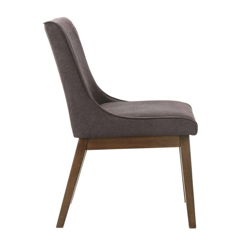 Set of 2 Ronan Standard Height Armchair Set Walnut - Picket House Furnishings: Contemporary Upholstered, Rubberwood Frame