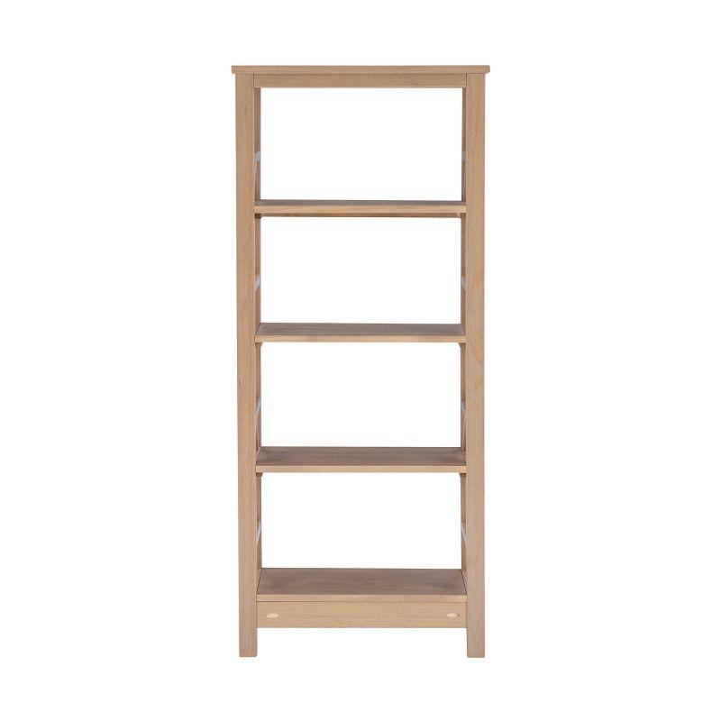 54.45" Original PT - Titian Transitional Solid Wood Display and Storage Bookshelf Driftwood - Linon