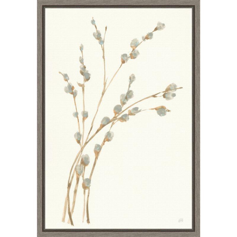 Willows II Gray and Brown Canvas Wall Art Print