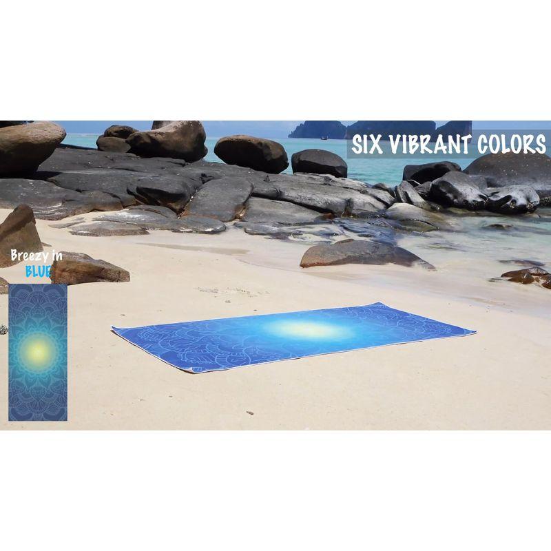 Arkwright Mandala Microfiber Beach Towels (30x70 in.) - Oversized Beach Towel Lightweight for Spa, Bath, Pool - Purple