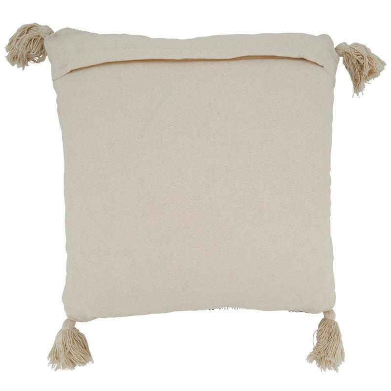 Saro Pavimento Collection Tassels Pillow Cover