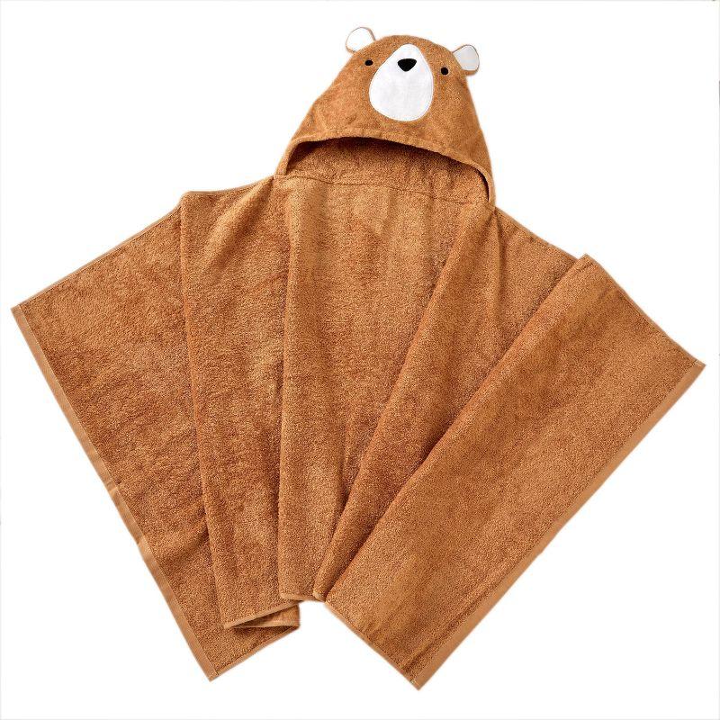 Sketched Woodland Kids' Hooded Towel - SKL Home: Cotton Bath Towel, Forest Animals, Midweight, Machine Washable, 51"x23"