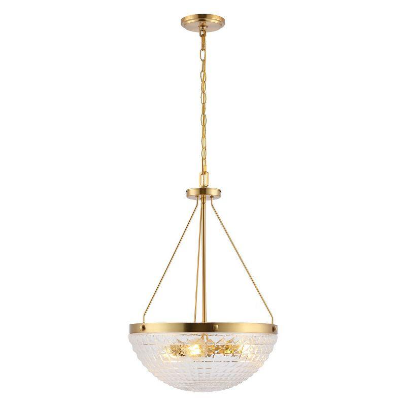 Thorin 3-Light Gold Glass LED Pendant