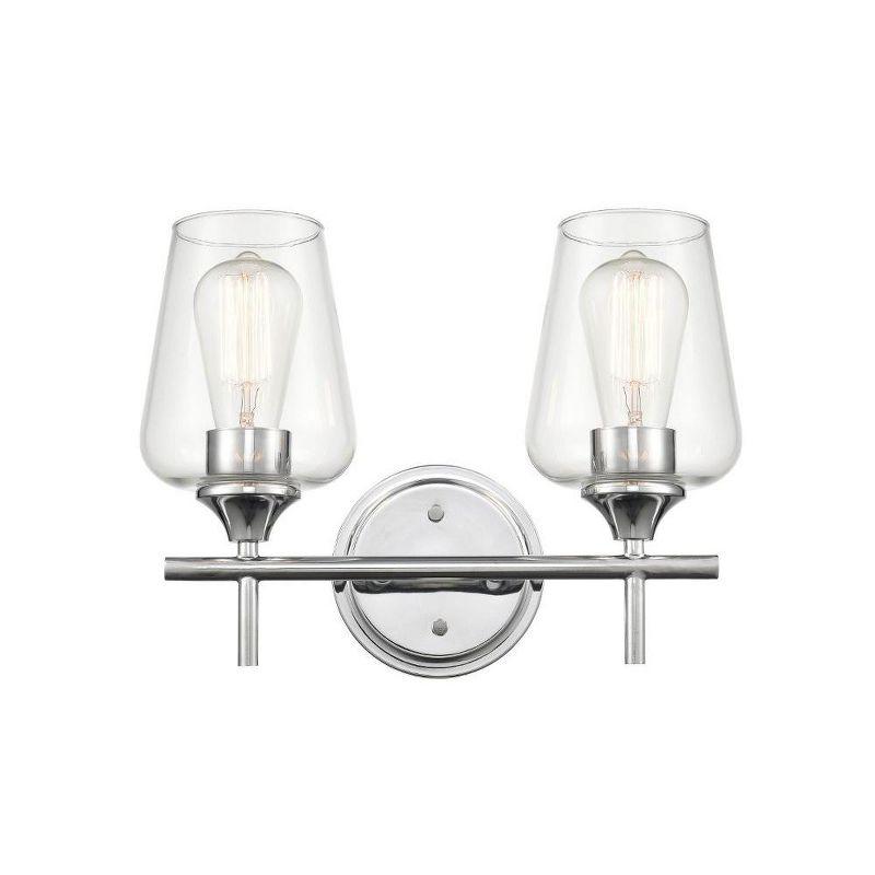 Ashford Elegance Brushed Nickel 2-Light Direct Wire Vanity Fixture