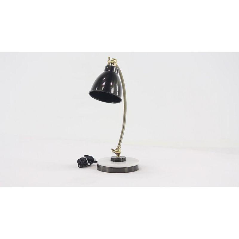 16" Metal Desk Lamp with Spotlight Shade Black - Olivia & May