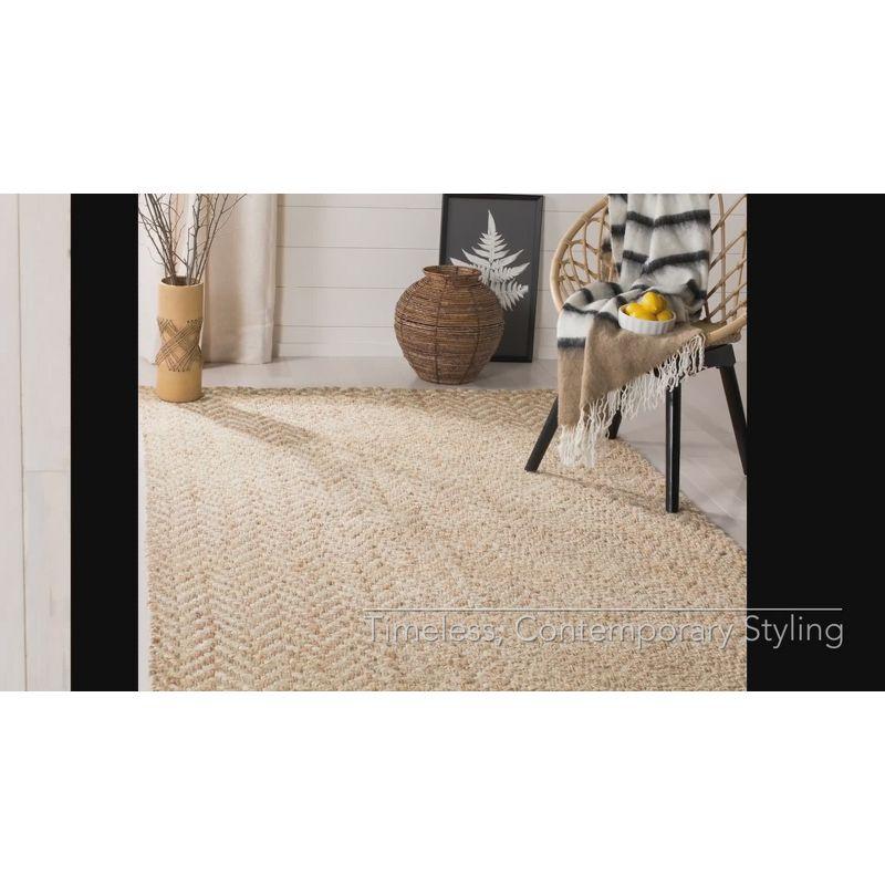 Ivory Elegance 27" Hand-Knotted Jute Runner Rug