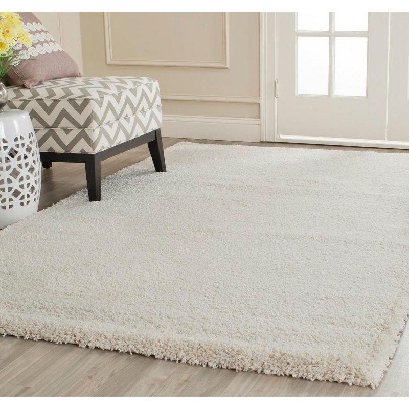 Milan Shag SG180 Power Loomed Indoor Accent Rug - Ivory - 4'x6' - Safavieh