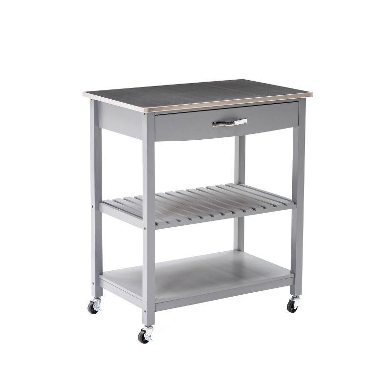 Holland Kitchen Cart with Stainless Steel Top - Boraam