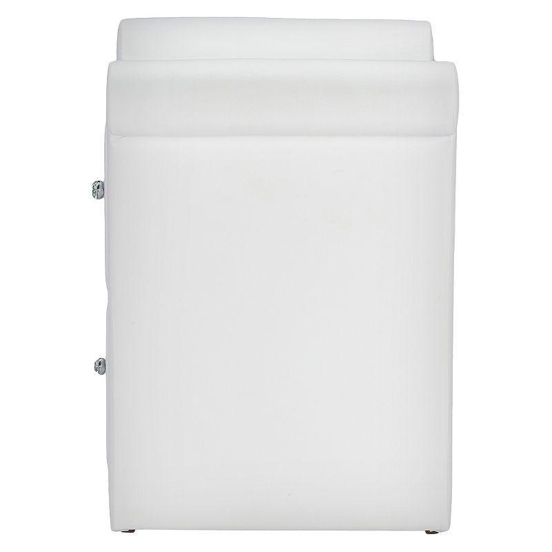 Victoria Matte Faux Leather Leather 2 Storage Drawers Nightstand Bedside Table - White - Baxton Studio