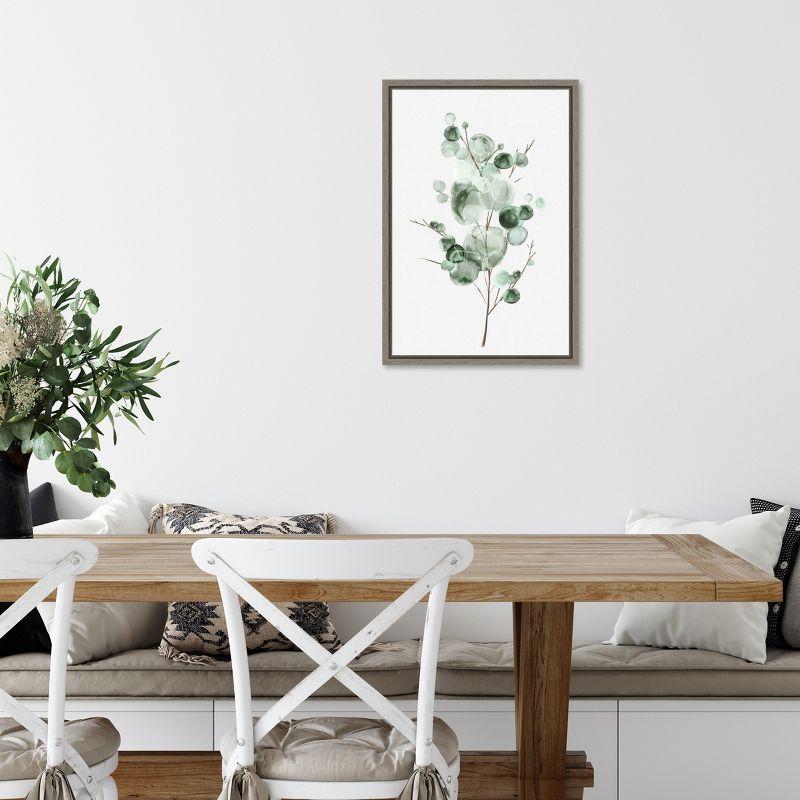 Amanti Art Tender Sprout I (Eucalyptus) by Eva Watts Canvas Wall Art Print Framed 16 x 23-in.