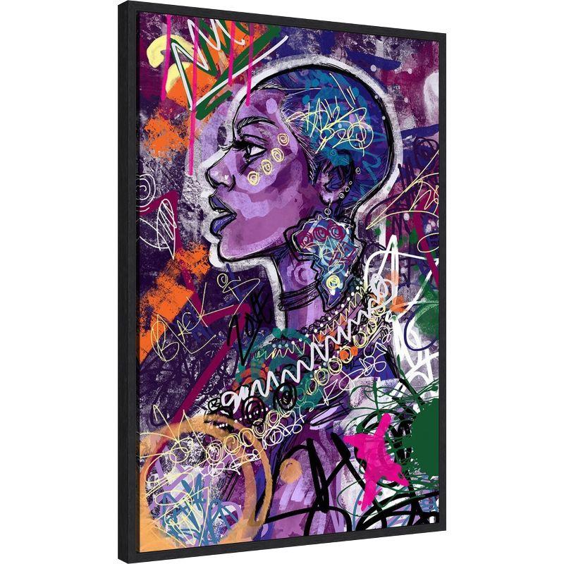 Amanti Art Black is Love (Woman) by Justin Copeland Canvas Wall Art Print Framed 23 x 33-in.