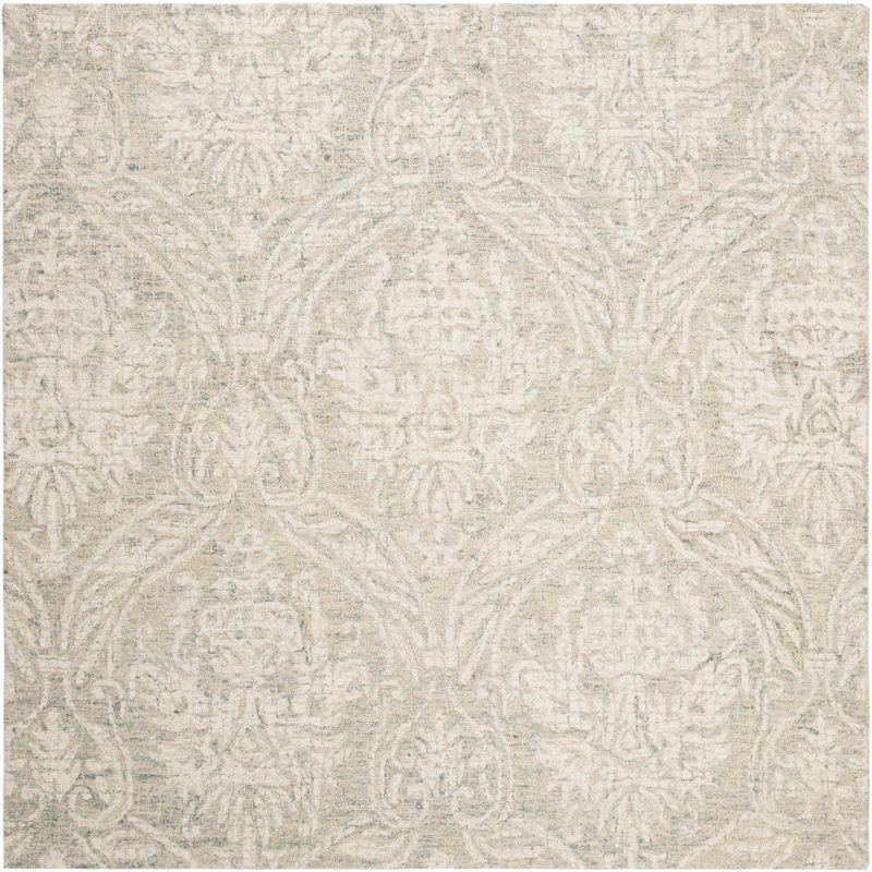 Rosemarie Abstract Handmade Tufted Wool Gray/Ivory Area Rug