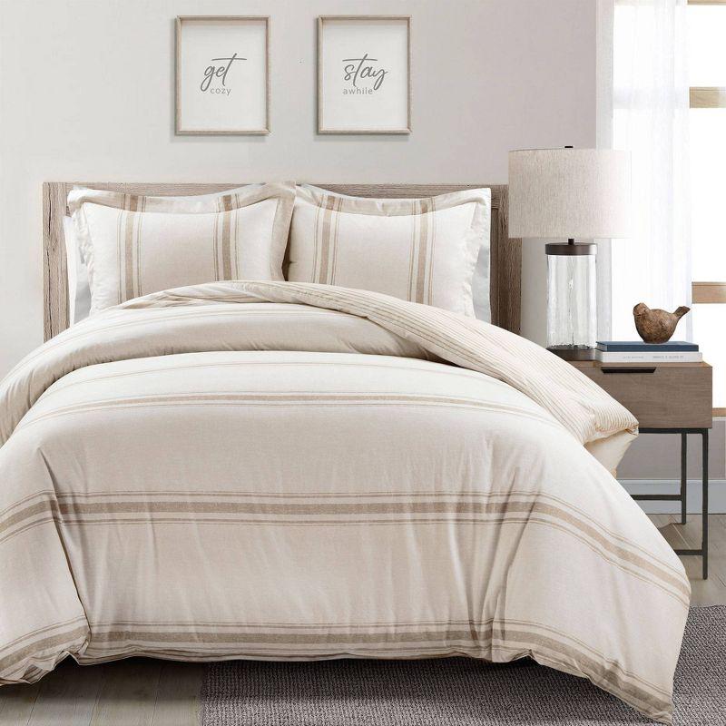 Standard Cotton 460 TC Reversible 3 Piece Duvet Cover Set