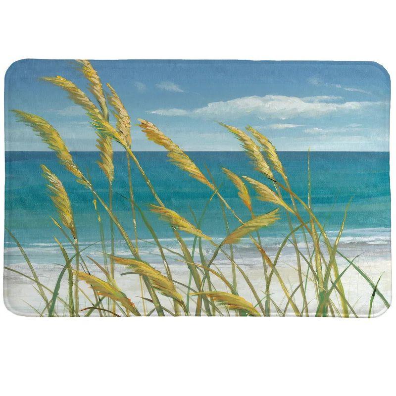 Coastal Breeze Blue Memory Foam Rectangular Mat