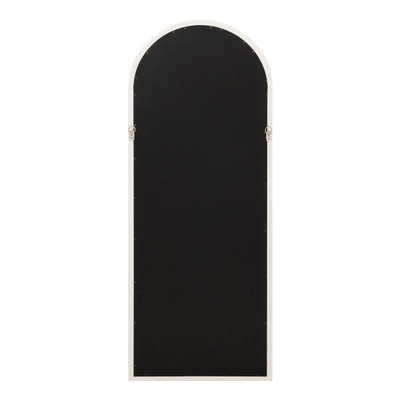 Kate and Laurel Gilcrest Arch Wood Windowpane Mirror, 18x47, White