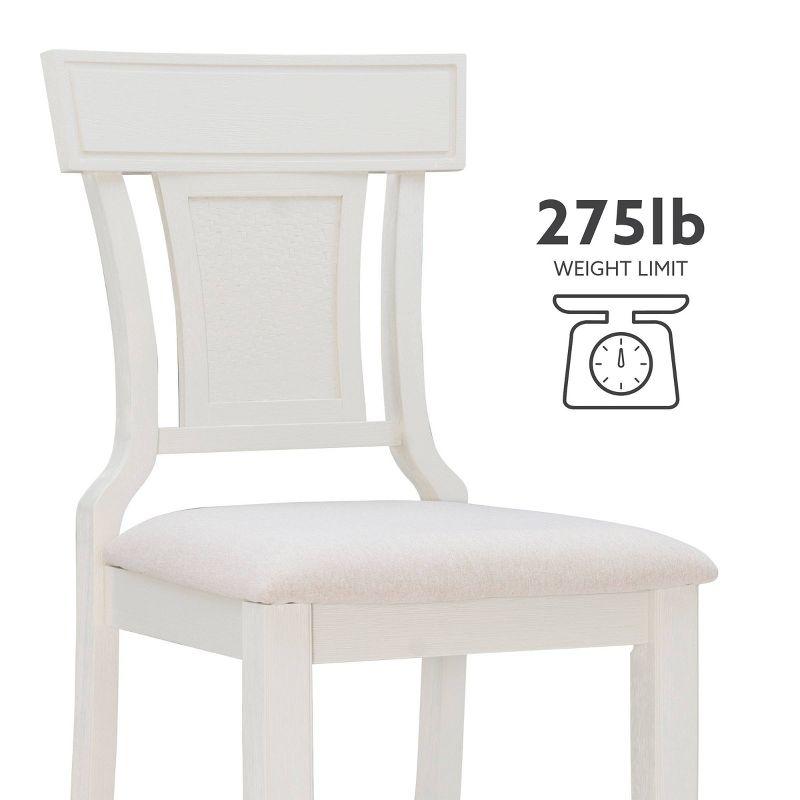 Rylan 26" White Wash Wood and Rattan Counter Stool