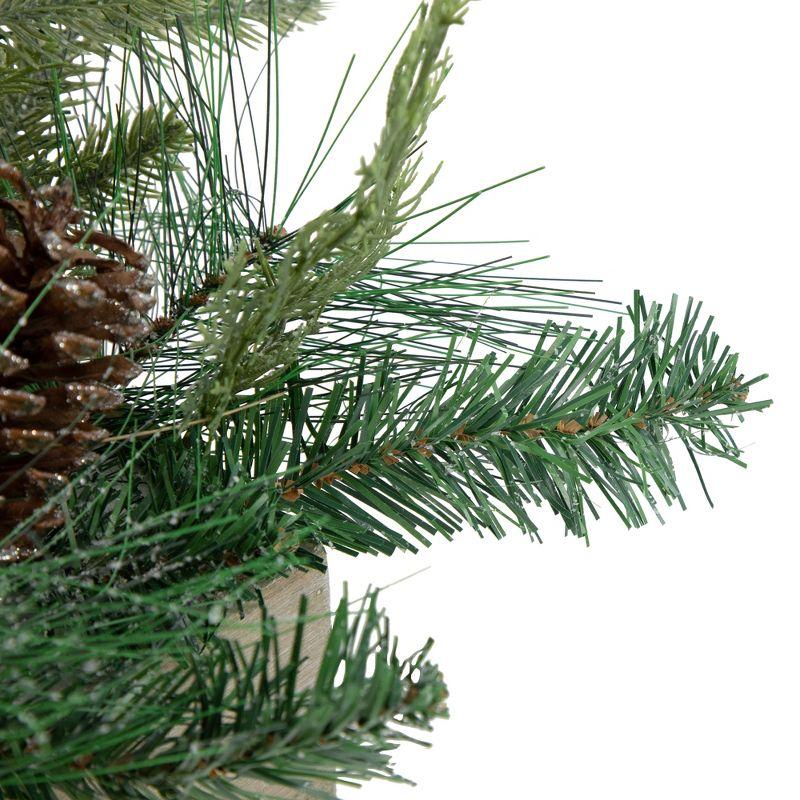 Festive Winter Elegance Potted Pine & Berry Tabletop Arrangement