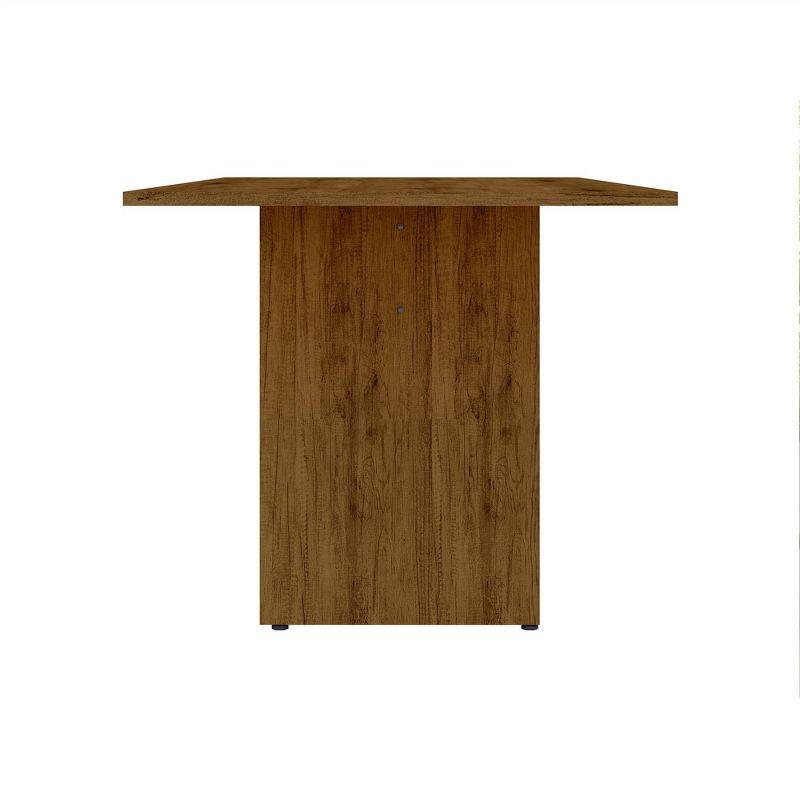 67.91" Nomad Dining Table Natural - Manhattan Comfort: Pedestal Base, MDF, Seats 6