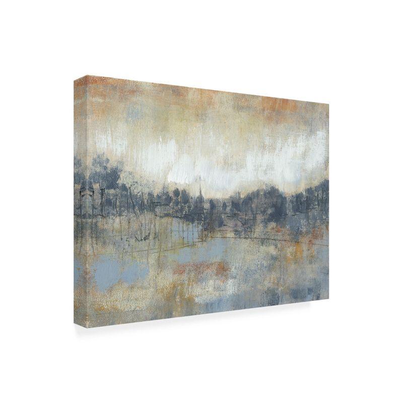 Trademark Fine Art -Jennifer Goldberger 'Cool Grey Horizon I' Canvas Art